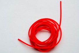2.16 diameter hollow elastic  (rocket red) 3 meter