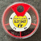 UK manufactured soft lead shots (cube)  -4 way dispenser of slot shots (8,9,10,11)